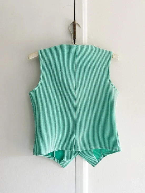 Vintage green & white stripe pant set - Picture 4 of 6